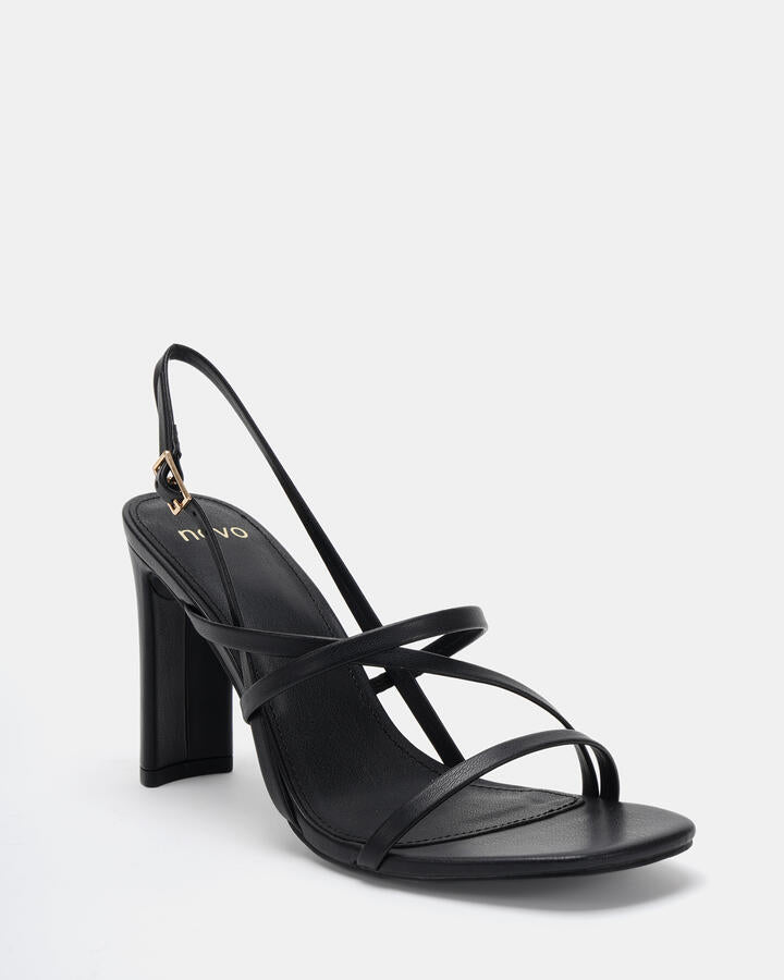 Image of Heels. Product name - Nikea Black High Heels in Black colour by brand - Novo