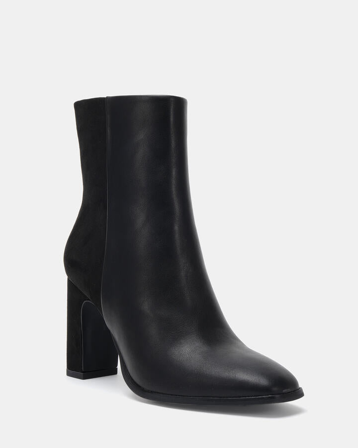 Image of Boots. Product name - Kovu Black Ankle Boots in Black colour by brand - Novo
