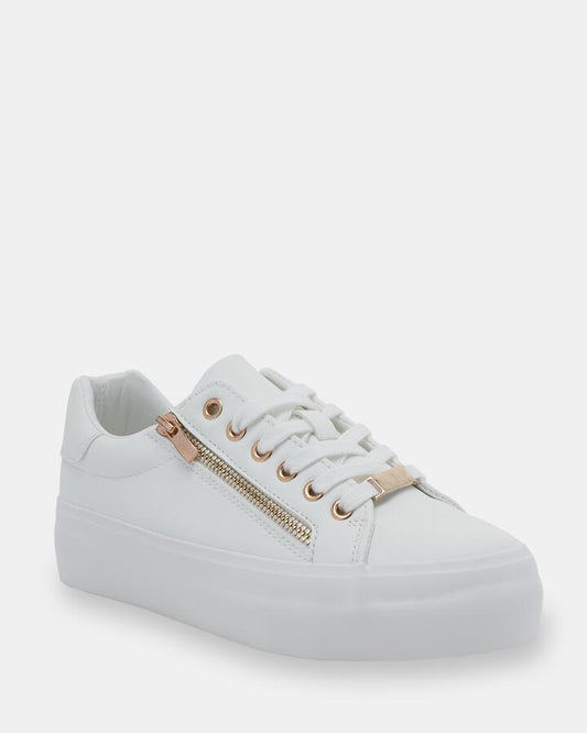 Image of Sneakers. Productname: Cagney: White - Women's Casual Sneakers in Multi colour by brand - Novo