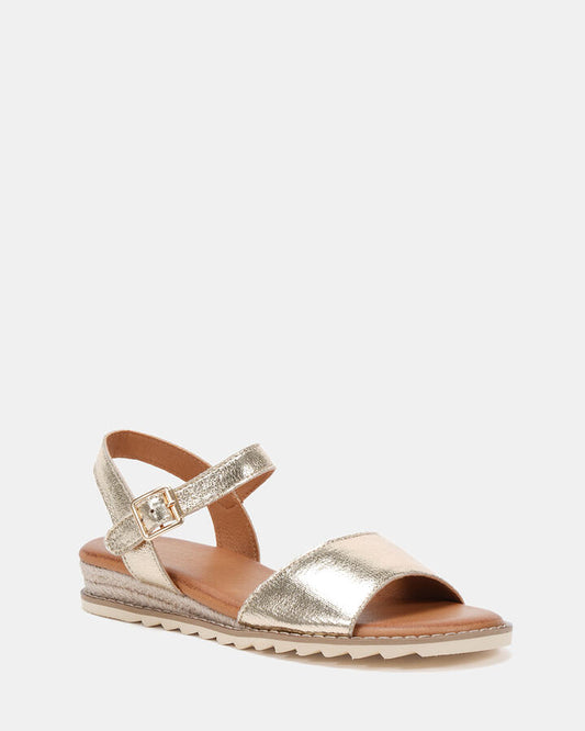 Image of Boots. Productname: Beckett: Gold - Women's Wedge in Metallic colour by brand - Novo