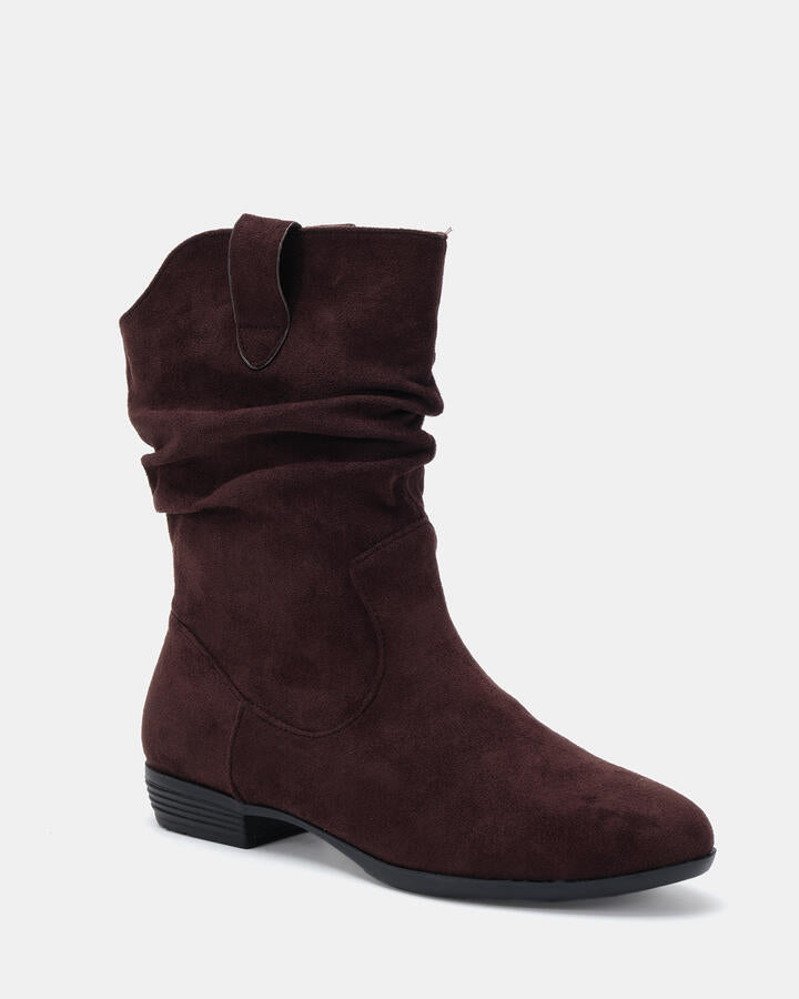 Image of Boots. Productname: DAVEED ESPRESSO Women's Boot Flat Novo Boots in Espresso colour by brand - Novo