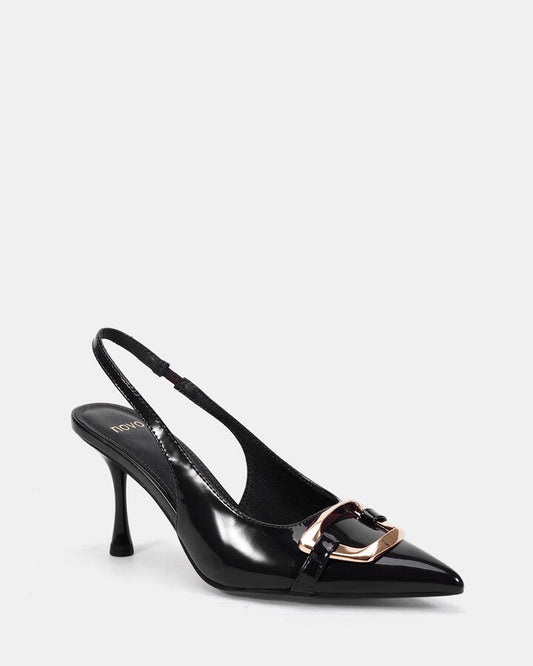 Image of Footwear. Productname: ILIANNA BLACK Women's Court - High Heel Novo Heels in Black colour by brand - Novo