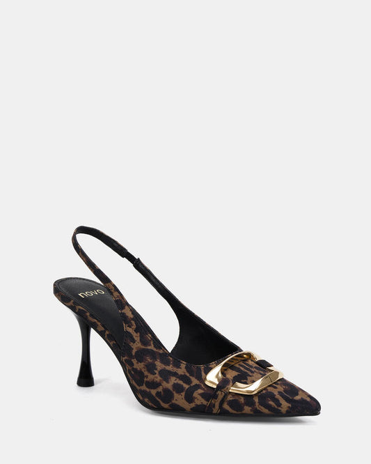 Image of Footwear. Productname: ILIANNA Leopard Women's Court - High Heel Novo Heels in Print colour by brand - Novo