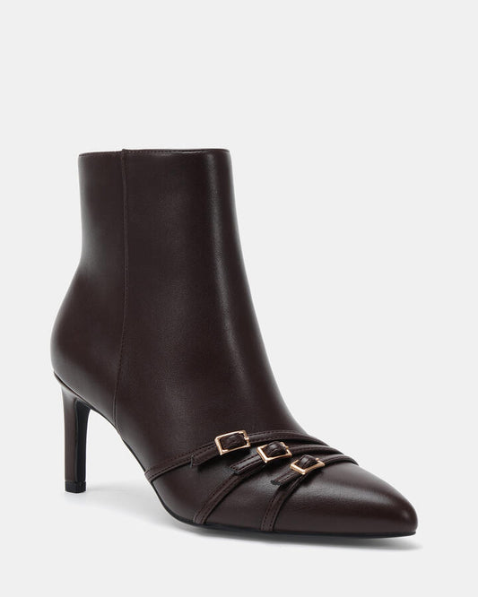 Image of Boots. Productname: DANATHI: ESPRESSO - Women's Boot Low-Mid Heel in Espresso colour by brand - Novo