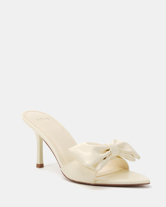 Image of Heels. Productname: Yasmina: Butter - Women's Strappy - High Heel in Yellow colour by brand - Novo