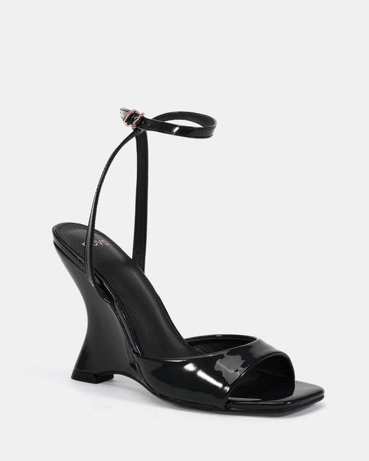 Image of Heels. Productname: Zerena: Black Patent - Women's High Fashion in Black colour by brand - Novo
