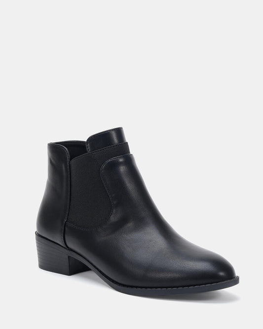 Image of Boots. Productname: DAREA: BLACK - Women's Boot Low-Mid Heel in Black colour by brand - Novo
