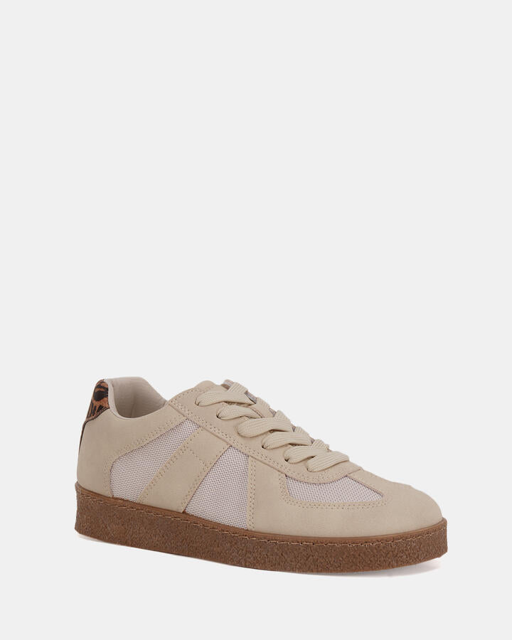 Image of Sneakers. Product name - Calven Beige Leisure Sneakers in Neutral colour by brand - Novo