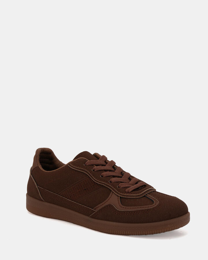 Image of Sneakers. Productname: CREWS BROWN Women's Casual Sneakers in Tan colour by brand - Novo