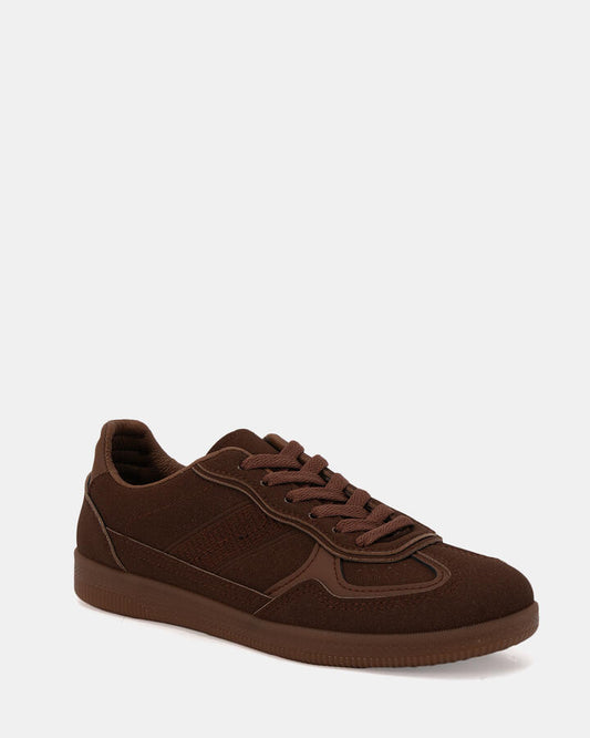 Image of Sneakers. Productname: CREWS BROWN Women's Casual Sneakers in Tan colour by brand - Novo