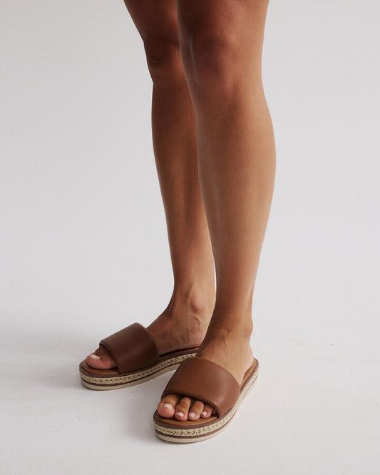 Image of Shoes. Product name - Sttropez Tan Espadrilles in Tan colour by brand - Novo