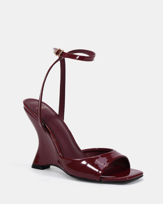 Image of Heels. Productname: Zerena: Deep Red Patent - Women's High Fashion in Deep Red Patent colour by brand - Novo