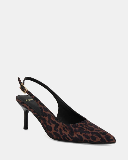 Image of Footwear. Productname: IRMA Leopard Women's Court - Low Heel Novo Heels in Print colour by brand - Novo