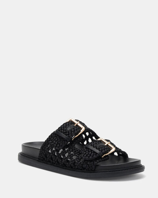 Image of Sandals. Productname: SOLOMON BLACK Women's Thongs Novo Sandals in Black colour by brand - Novo