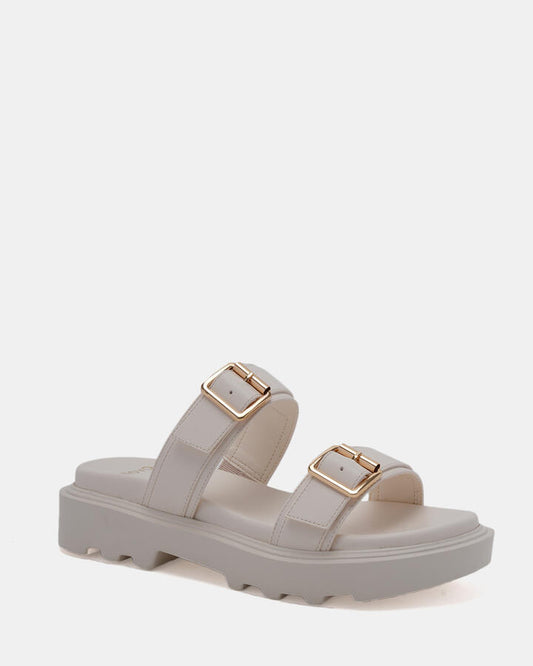 Image of Flats. Productname: Saisha: White - Women's Strappy - Flat in Multi colour by brand - Novo