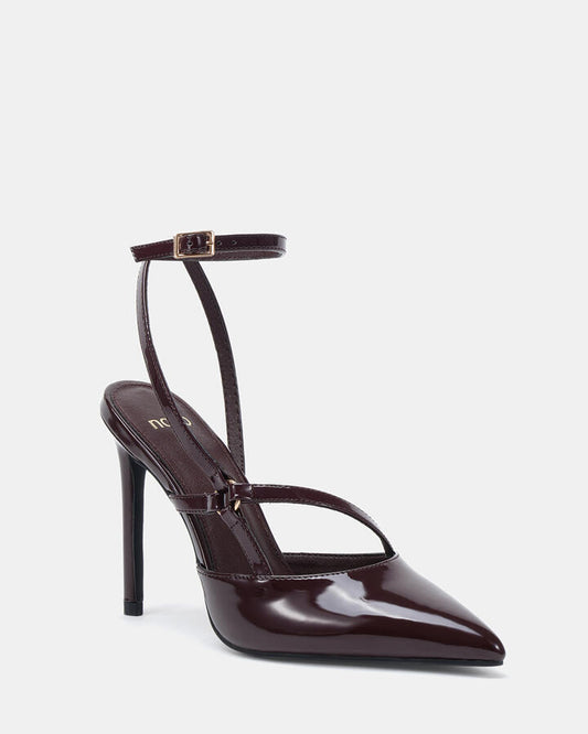 Image of Footwear. Productname: Zadey: Espresso Patent - Women's Court - High Heel in Espresso Patent colour by brand - Novo