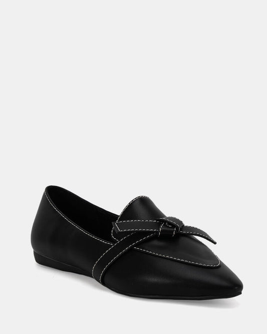 Image of Flats. Productname: CALENDULA BLACK Women's Casual Flat Closed Novo Flats in Black colour by brand - Novo