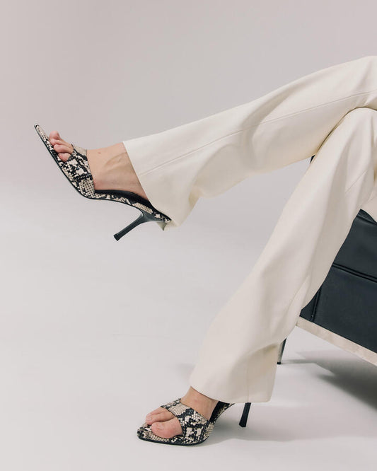 Image of Heels. Productname: Yolo: Natural Snake - Women's Strappy - High Heel in Natural Snake colour by brand - Novo