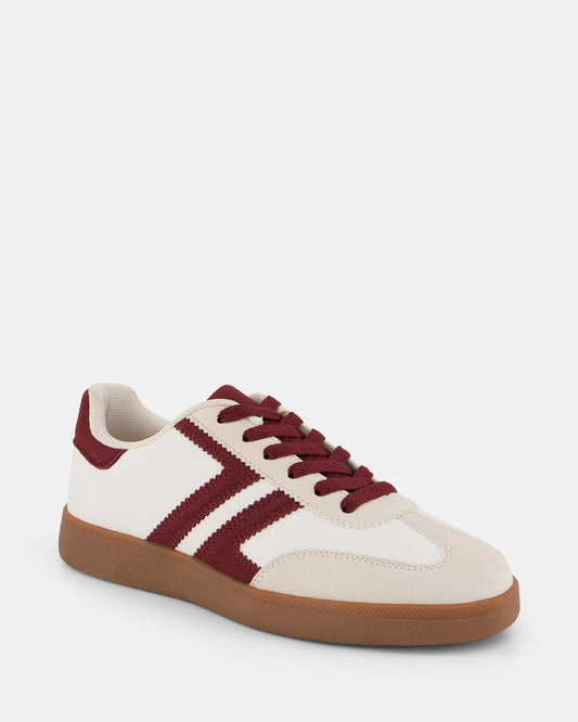 Image of Flats. Productname: CAINAN WINE Women's Casual Sneakers Novo Flats in Red colour by brand - Novo