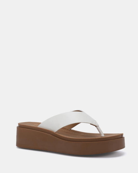 Image of Sandals. Productname: Berri White Vegan Sandals in Multi colour by brand - Novo