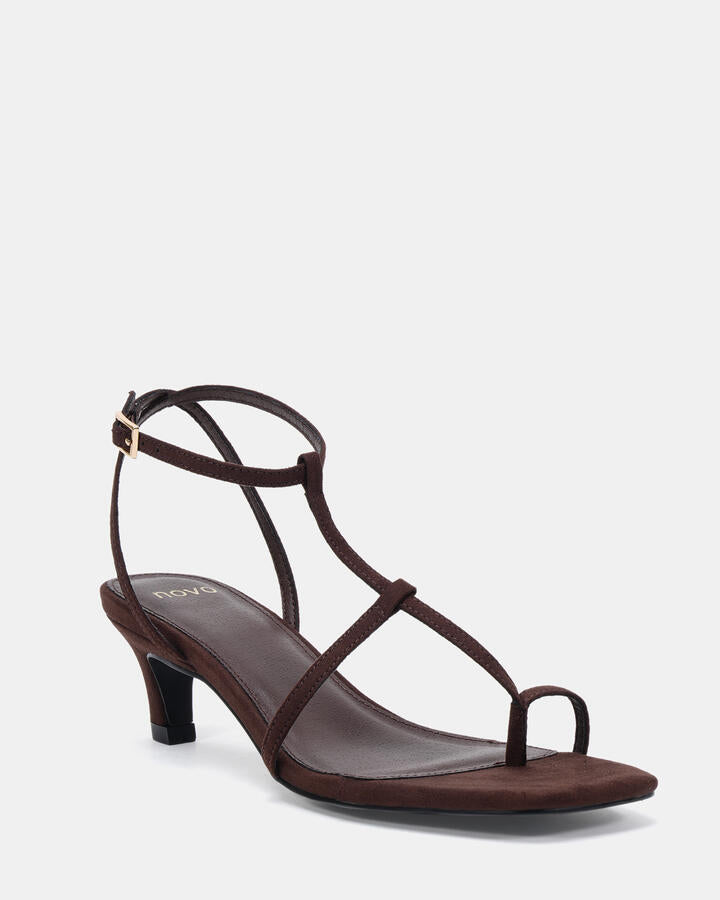 Image of Heels. Product name - Zparta Espresso High Heels in Espresso colour by brand - Novo
