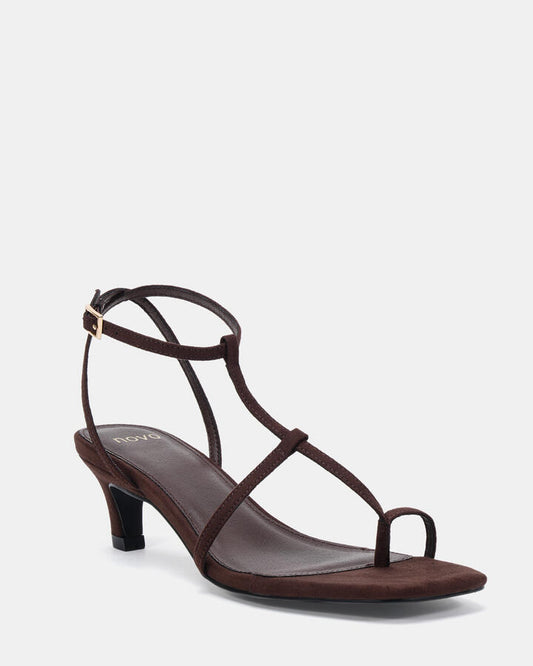 Image of Heels. Product name - Zparta Espresso High Heels in Espresso colour by brand - Novo