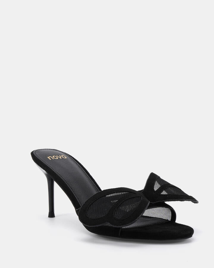 Image of Heels. Product name - Zaia Black High Heels in Black colour by brand - Novo