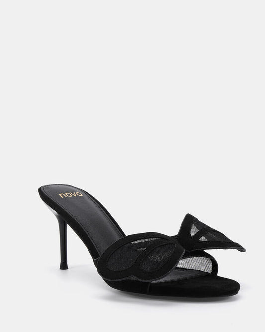 Image of Heels. Product name - Zaia Black High Heels in Black colour by brand - Novo