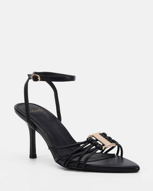 Image of Heels. Product name - Zarria Black High Heels in Black colour by brand - Novo