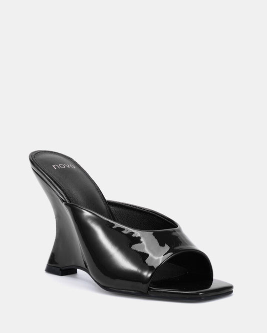 Image of Heels. Productname: Zayley: Black Patent - Women's High Fashion in Black colour by brand - Novo