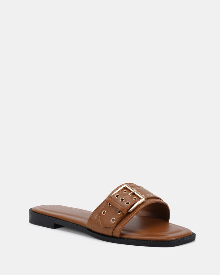 Image of Sandals. Product name - Sugarplum Tan Sandals in Tan colour by brand - Novo