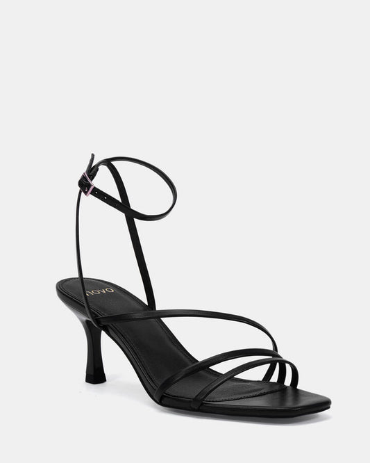 Image of Heels. Productname: Viking: Black - Women's Strappy - Low Heel in Black colour by brand - Novo