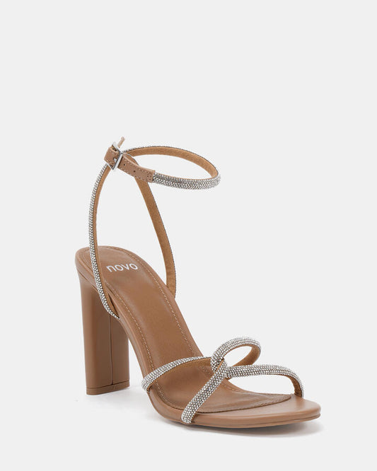 Image of Heels. Product name - Powerful Brown Sugar High Heels in Brown Sugar colour by brand - Novo