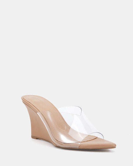 Image of Boots. Productname: ZAPPHIRE Clear Women's High Fashion Novo Wedges in Beige colour by brand - Novo