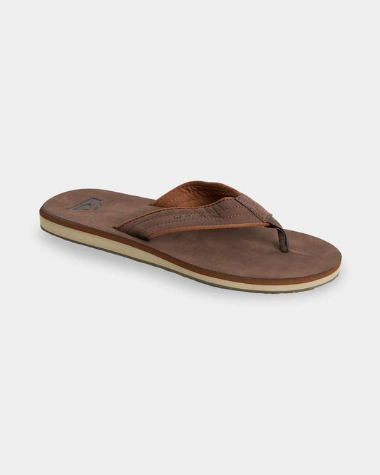 Image of Sandals. Productname: Quiksilver - Mens Carver Nubuck Thongs - Brown - in Brown colour by brand - Quiksilver