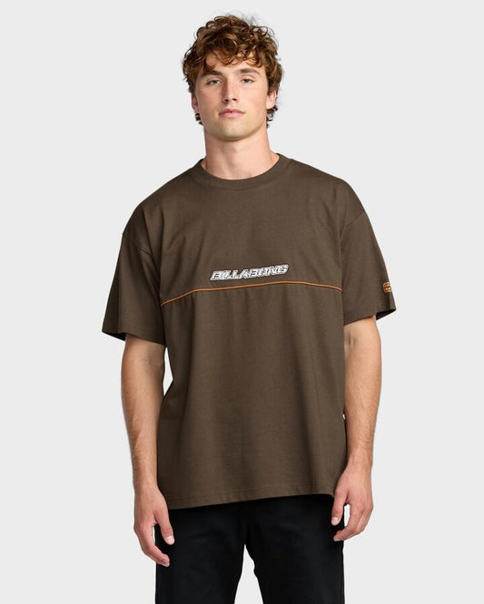 Image of T-Shirts. Product name - Billabong Mens Spec 73 Legacy T-Shirt Dark Brown in Dark Brown colour by brand - Billabong