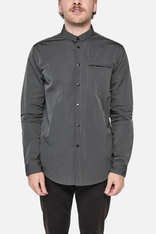Image of a model wearing Outerwear. Productname: Spraket in Steel colour by brand - Dangerfield