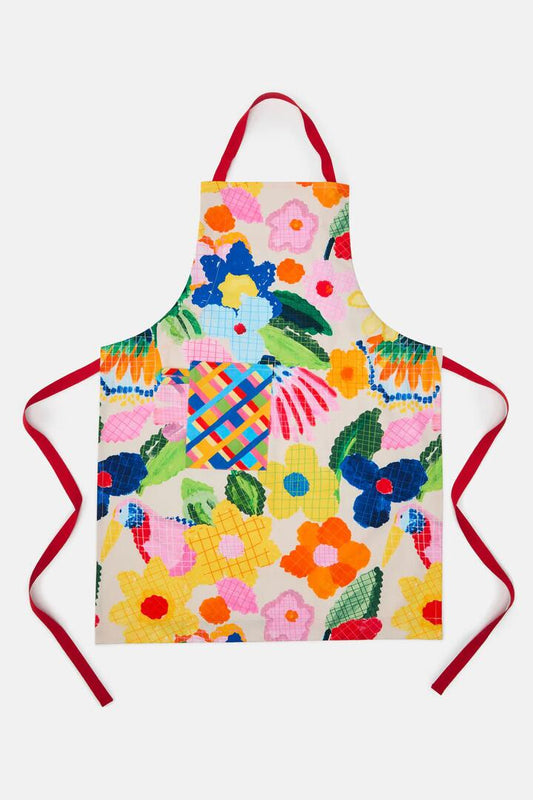 Image of Kitchen & Dining. Productname: Cross Stitch Flower Apron in Print colour by brand - Gorman