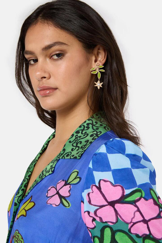 Image of Earrings. Productname: Branching Out Earrings Gold in Multi colour by brand - Gorman