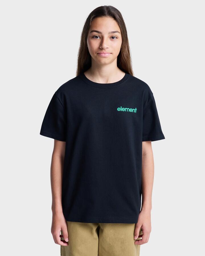 Image of T-Shirts. Product name - Element Boys 8-16 Stone Age T-Shirt Flint Black in Flint Black colour by brand - Element