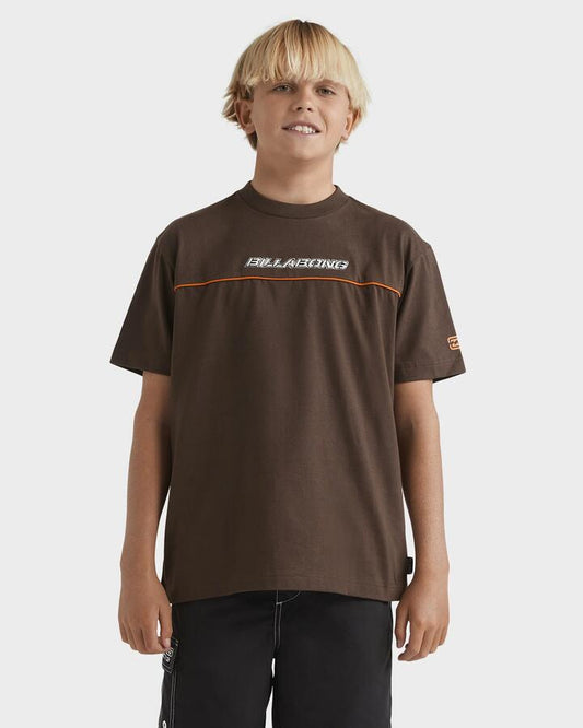 Image of T-Shirts. Product name - Billabong Boys 8-16 Spec 73 T-Shirt Dark Brown in Dark Brown colour by brand - Billabong