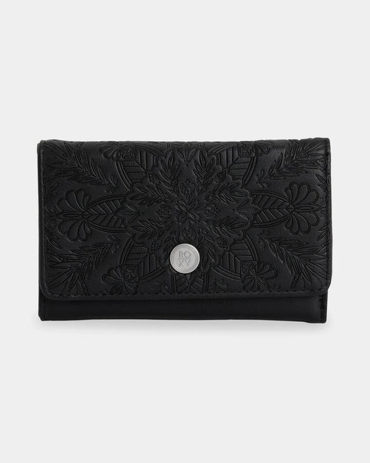 Image of Wallets & Money Clips. Productname: Roxy Womens Crazy Diamond Leather Wallet Anthracite - in Anthracite colour by brand - Roxy