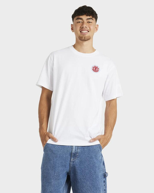 Image of T-Shirts. Productname: Element Mens Seal Back T-Shirt Optic White - in Optic White colour by brand - Element