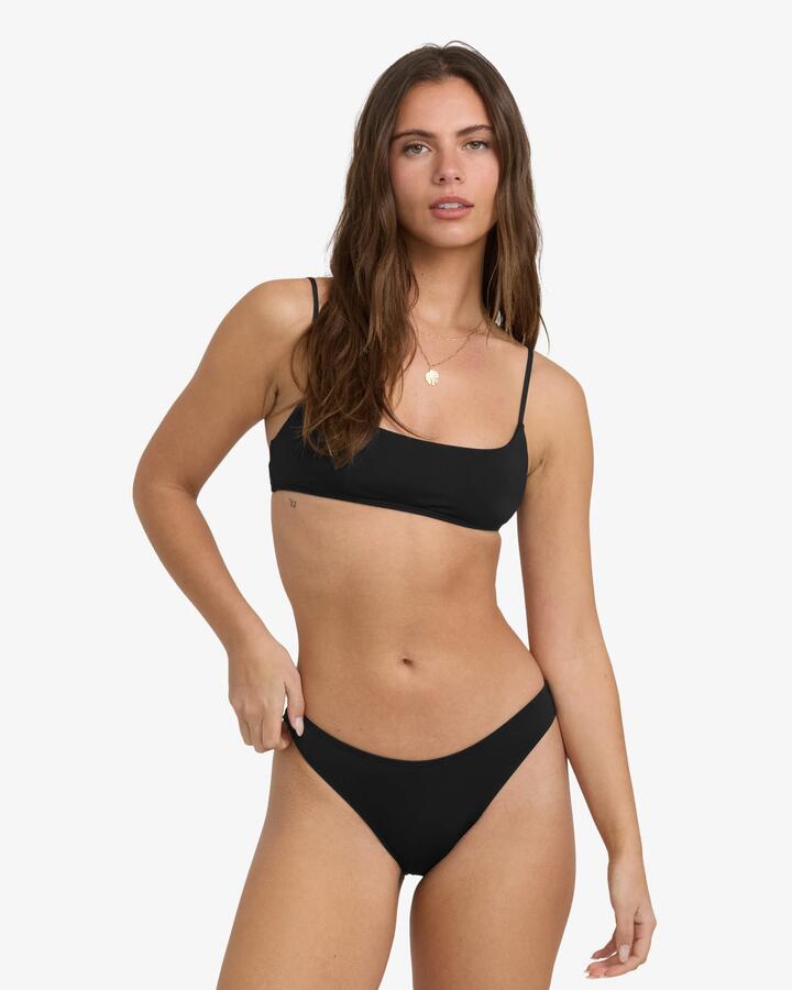 Image of Swimwear. Product name - Billabong Womens Sol Searcher Hike Bikini Bottom Black Pebble in Black Pebble colour by brand - Billabong