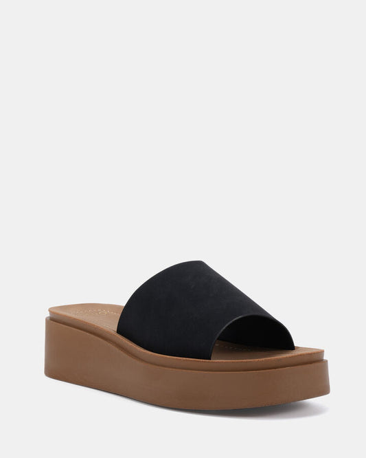 Image of Boots. Productname: BIO BLACK Women's Wedge Novo Sandals in Black colour by brand - Novo