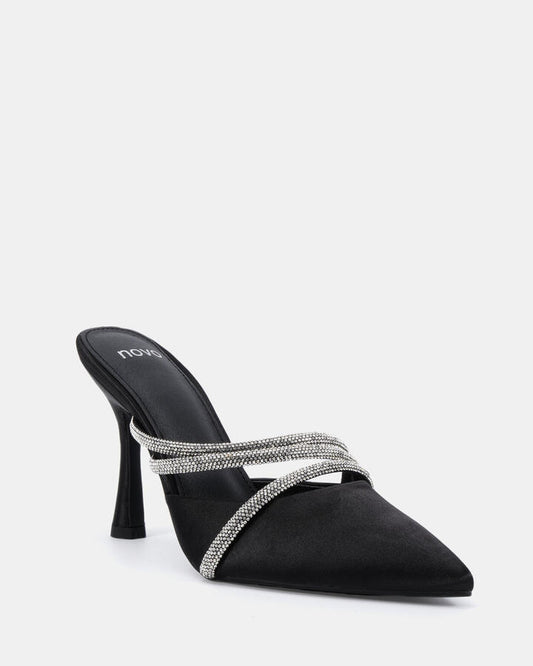 Image of Heels. Product name - Palomino Black High Heels in Black colour by brand - Novo