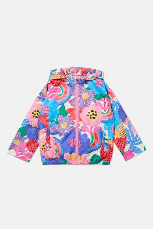 Image of a model wearing Rain Coats. Productname: Oopsie Daisy Kids Raincoat in Multi colour by brand - Gorman