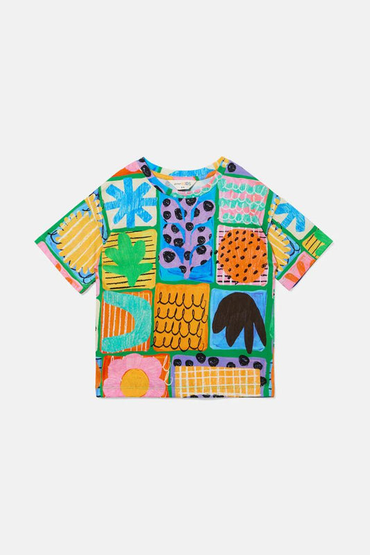 Image of a model wearing Tops. Productname: Vacay Kids Tee in Print colour by brand - Gorman