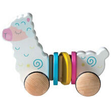 Image of Toy Playsets. Product name - Budaboo Wooden Pull Along Animals in colour by brand - Toymate