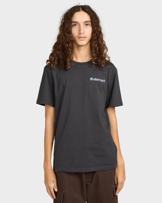 Image of T-Shirts. Product name - Element Mens 4 Elements T-Shirt Off Black in Off Black colour by brand - Element